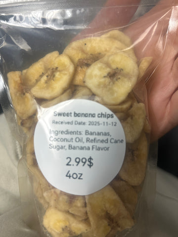 Banana chips 8oz