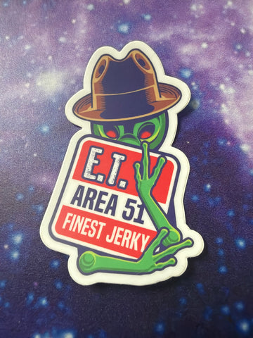 LARGE ALIEN DETECTIVE STICKER