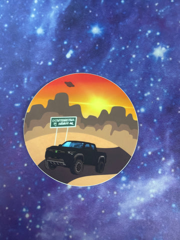 Black truck sticker