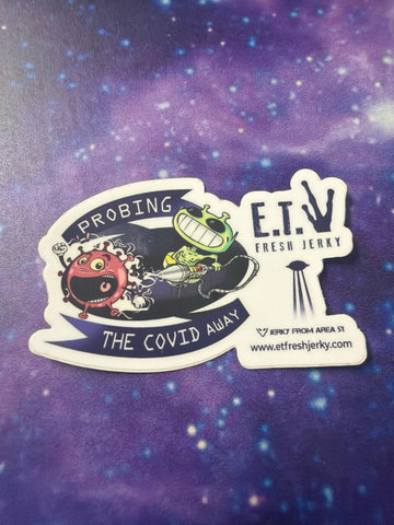 SMALL PROBING AWAY COVID STICKER