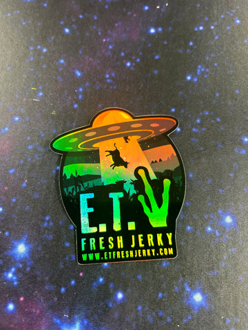 MEDIUM HOLOGRAPHIC UFO STICKER