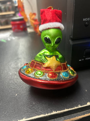 Alien and UFO ornament