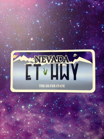 ET HWY purple bumper sticker