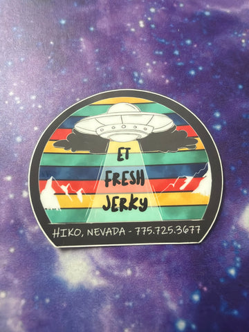 MEDIUM STRIPED UFO STICKER