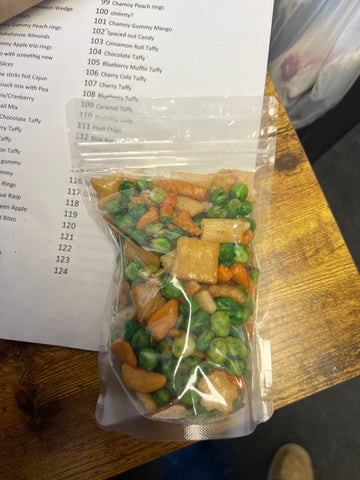 Asian snack mix with peas