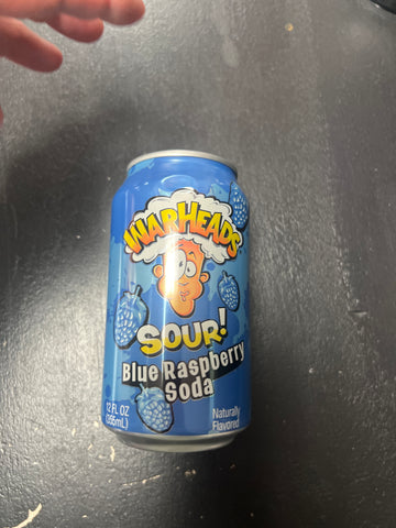 Warhead sour apple blue raspberry soda