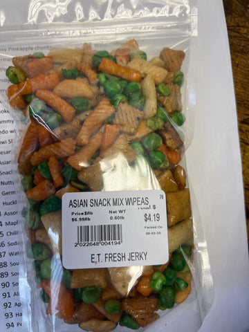 Asian snack mix with peas ￼