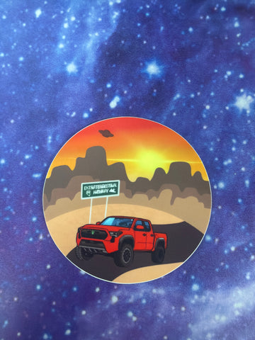 Maroon Toyota sticker