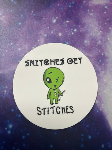 SNITCHES GET STITCHES STICKER
