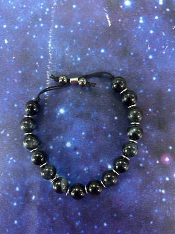 Blue tiger eye bracelet 10mm