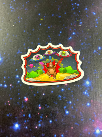 MEDIUM SASQUATCH ZAPPED STICKER