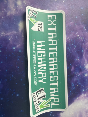 HUGE BUMPER STICKER E.T. HIGHWAY
