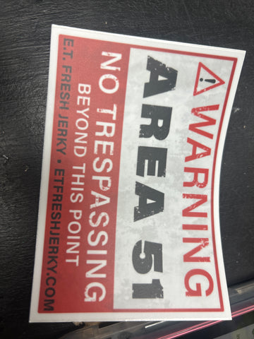 GIANT WARNING STICKER