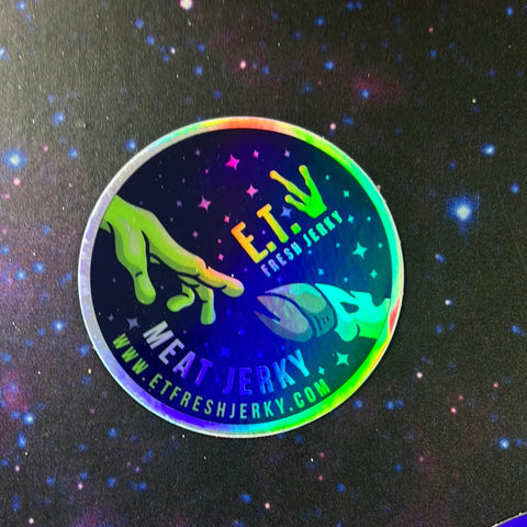 HAND TO JERKY HOLOGRAPHIC STICKER