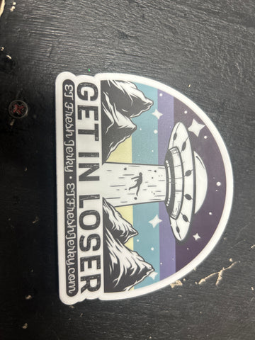 LARGE GET IN LOSER STICKER