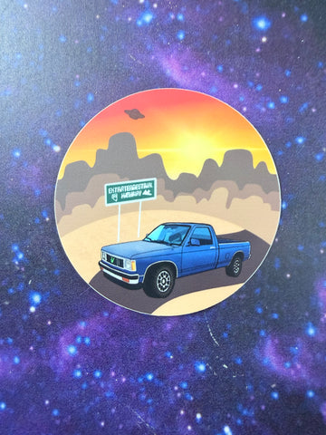 Blue truck sticker
