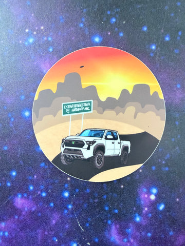 White truck sticker