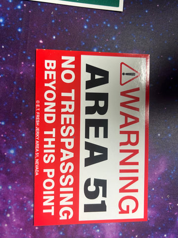 MED WARNING SIGN STICKER