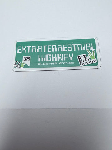 SMALL E.T. HWY SIGN STICKER