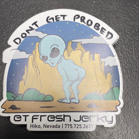 LARGE DONT GET PROBED STICKER